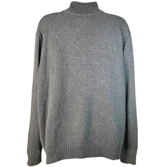 Polo By Ralph Lauren Mens Quarter Zip Cotton Sweater Gray Large - Picture 3 of 7